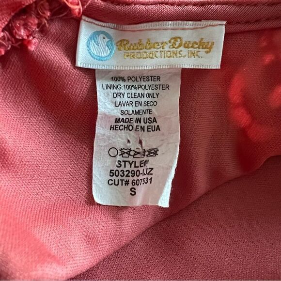 RUBBER DUCKY Productions Red Tatting Lace Open-Back Mini Cocktail Dress Size S. - Picture 9 of 9